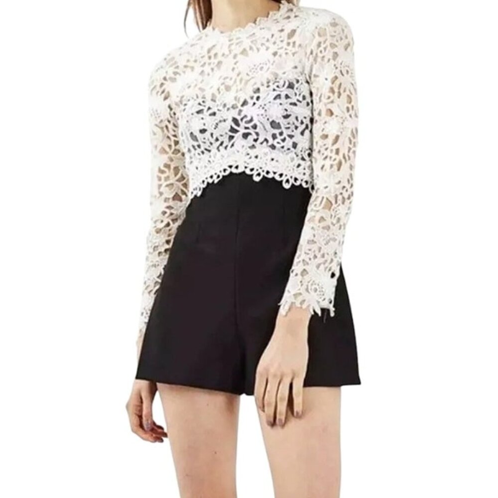 Sexy backless lace romper by Topshop size 6